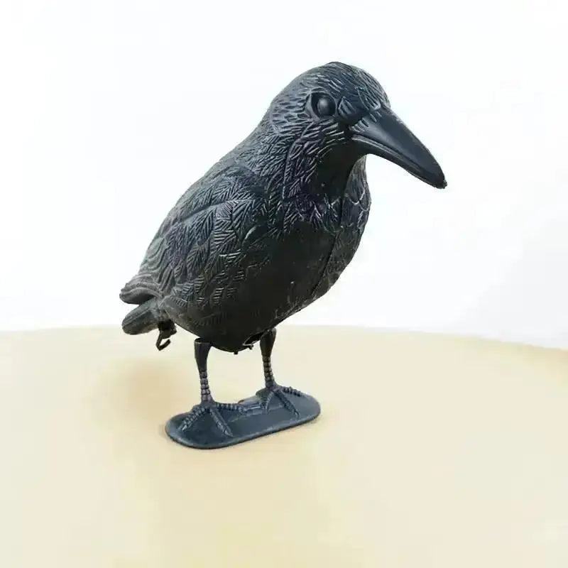 Realistic Black Crow Decoy Statue – Garden Bird Deterrent Garden Bird Decoy Axl