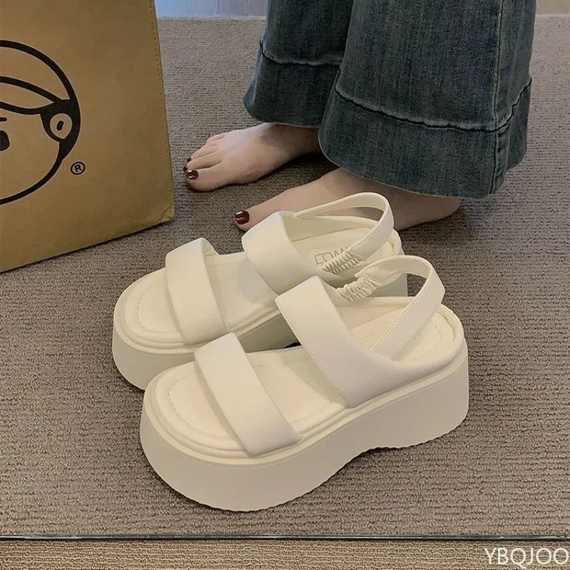 Women's Wedge Platform Sandals – Roman Beach Shoes Wedge Platform Sandals Axl Beige 38