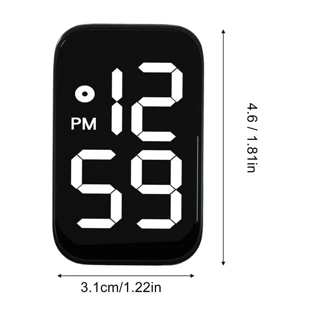 Stick-On Car Dashboard Clock – Waterproof LED Display Dashboard Clock Axl Black