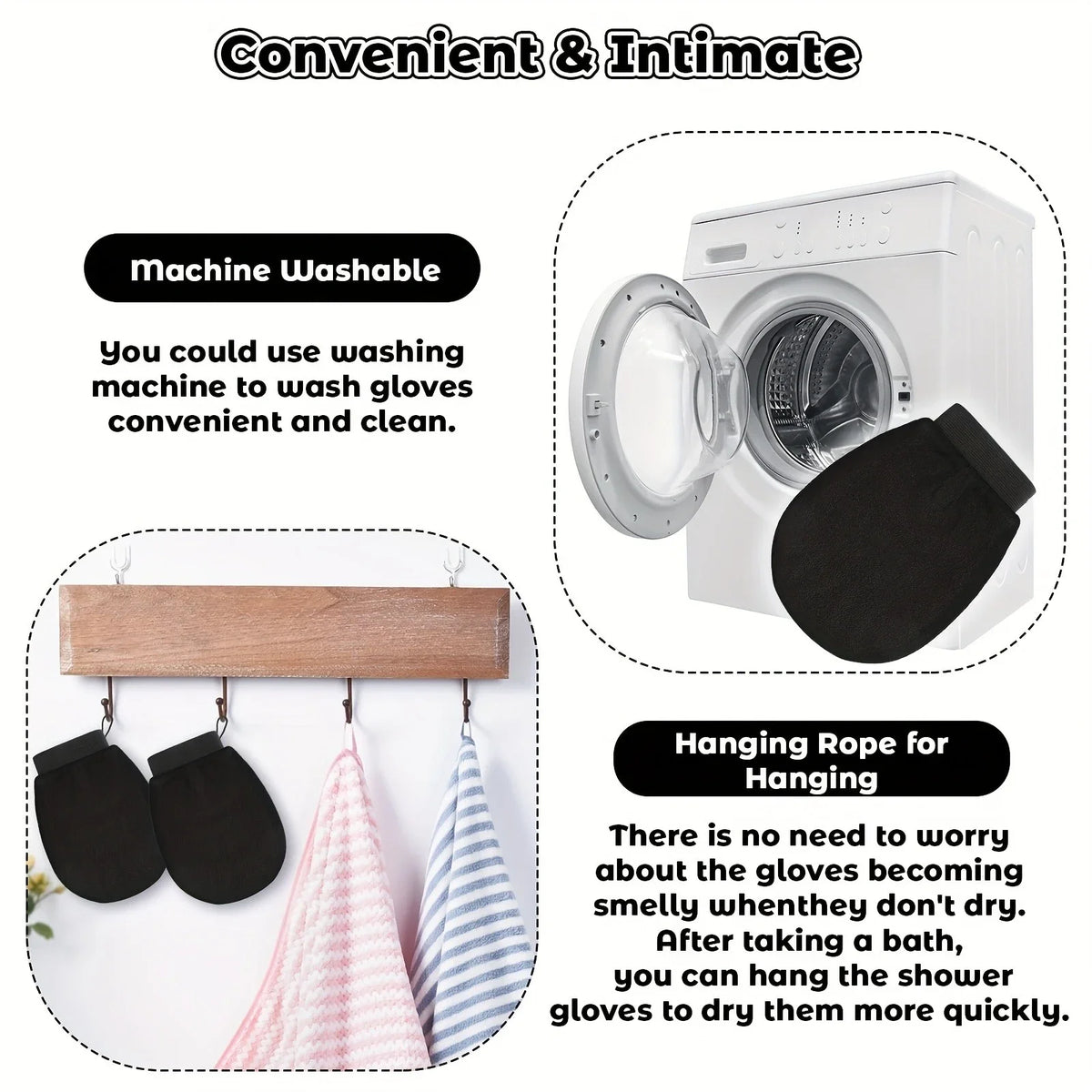 Exfoliating Body Gloves – Deep Skin Scrub for Bath & Shower Body Exfoliating Gloves Axl