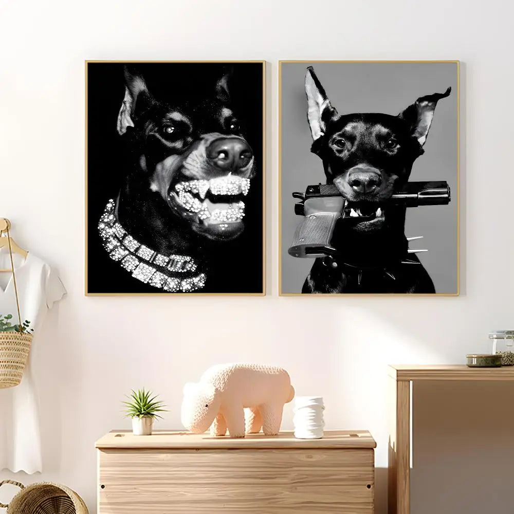 Doberman Pinscher PVC Wall Sticker – Waterproof Home Décor Wall Decal Sticker Axl