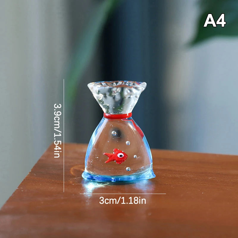 Mini Glass Fish Figurine – Handcrafted Pocket Fish Sculpture Decor Glass Figurine Axl A4