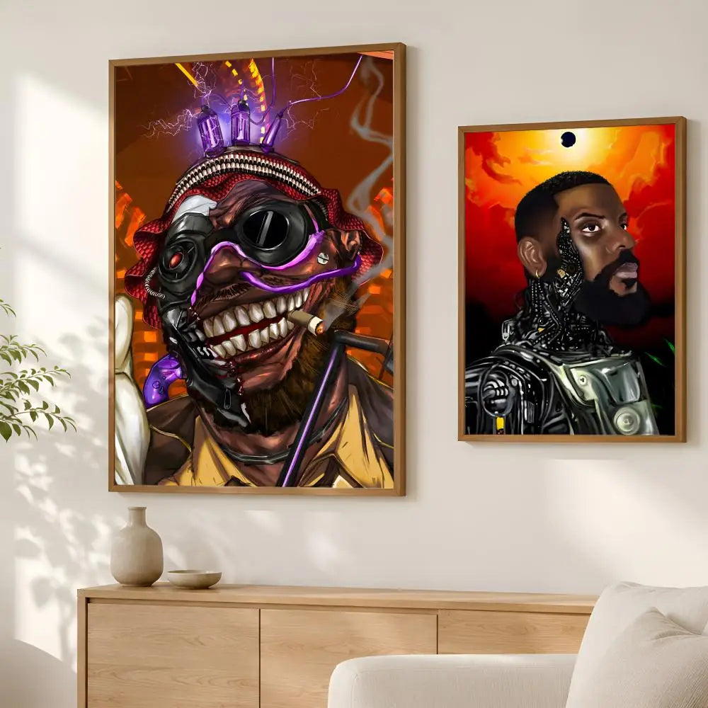 O-ODUMODUBLVCK Self-Stick HD PVC Wall Art Poster | Waterproof Wall Art Poster Axl