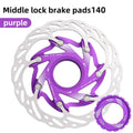 VXM CNC Aluminum Center Lock Disc Brake Rotor 140mm 160mm Disc Brake Rotor Axl 140mm Purple