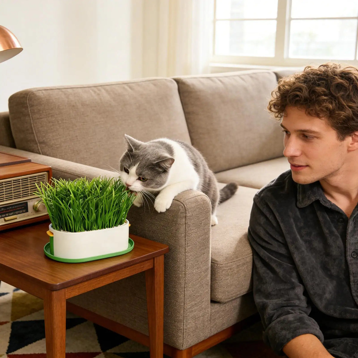 Cat Grass Grow Station – Hydroponic Catnip Planter for Cats Cat Grass Planter Axl