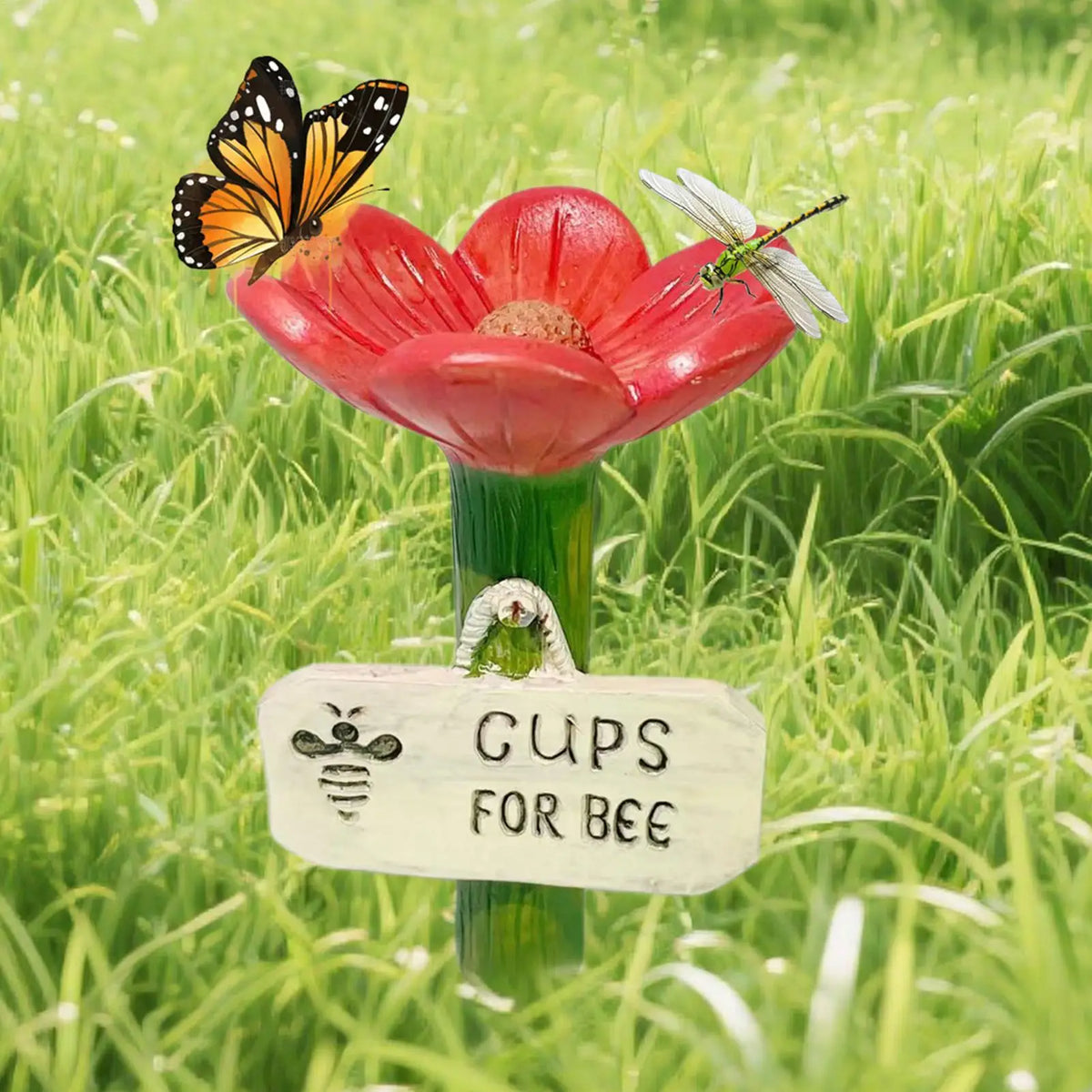 Butterfly & Bee Watering Station – Flower Garden Cup Garden Watering Station Axl