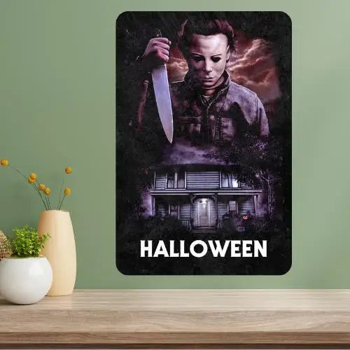 Halloween Michael Myers Metal Movie Poster Sign | Wall Decor Metal Wall Sign Axl aluminum sign aluminum 14x20cm