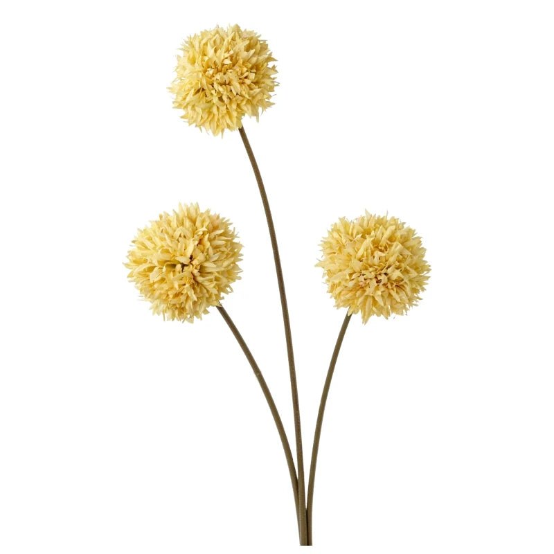 Silk Chrysanthemum Artificial Flower Bouquet | Wedding & Home Décor Artificial Flower Stem Axl YELLOW 1 PC