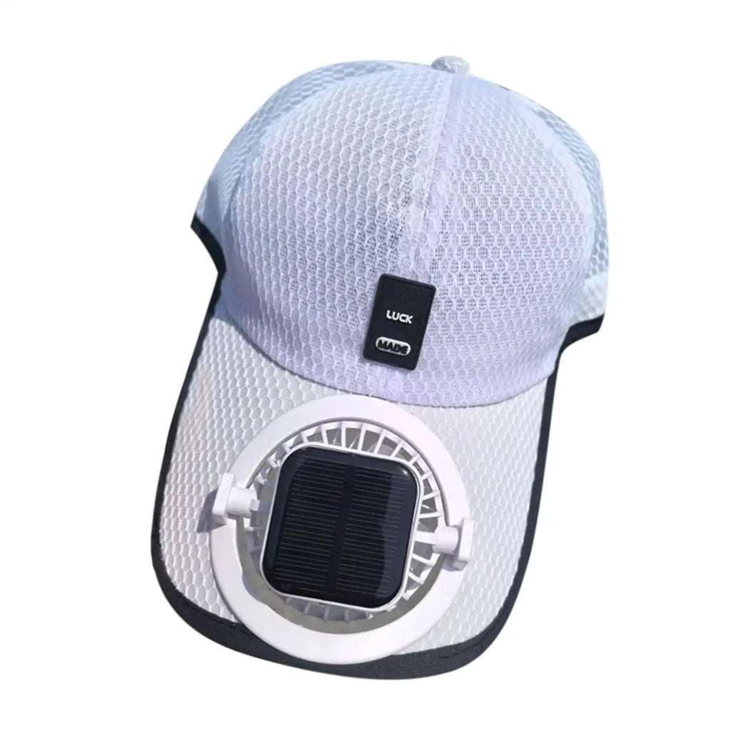 Solar Fan Baseball Hat – UV Protection Wide Brim Sun Hat Solar Fan Sun Hat Axl