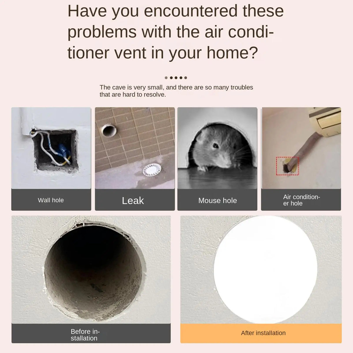 Round Hole Cover Plate for Ceiling & Wall – Snap-In Cap Hole Cover Plate Axl