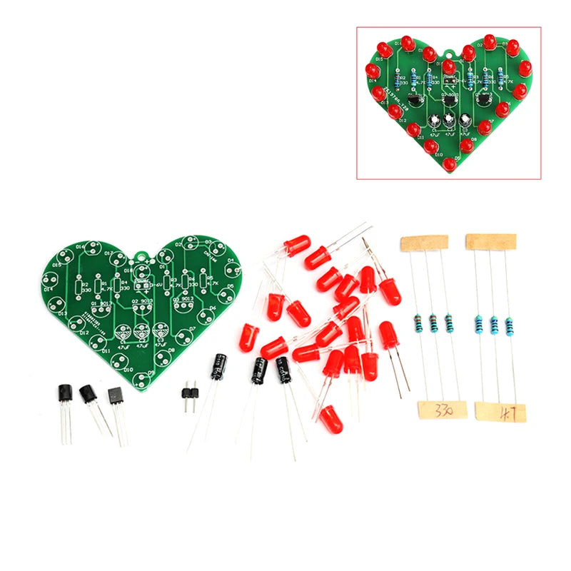 Heart Shape LED Water Lamp DIY Soldering Kit | Electronics DIY Electronics Kit Axl Default Title