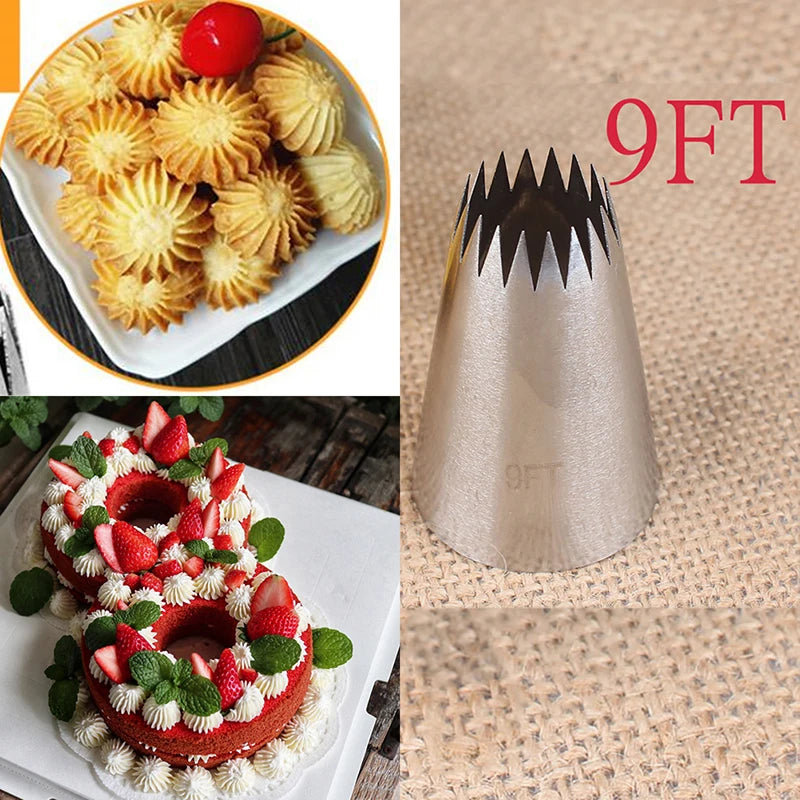Stainless Steel Piping Nozzle – Cake & Ice Cream Icing Tip Cake Decorating Tip Axl