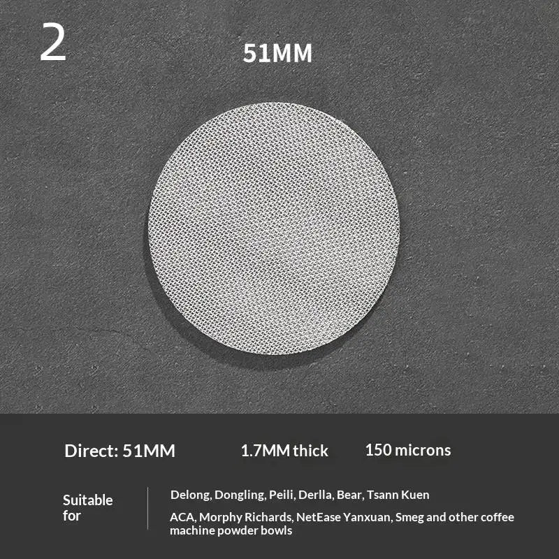 51/53/58mm Coffee Puck Screen – 316 Stainless Steel Mesh Espresso Filter Screen Axl 2