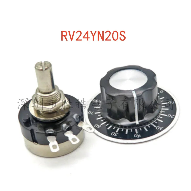 RV24YN20S Rotary Potentiometer 3PCS with A03 Knob & Dial Rotary Potentiometer Axl 200K ohm