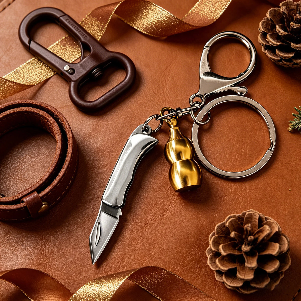 Portable Folding Pocket Knife – EDC Keychain Utility Tool Folding Pocket Knife Axl