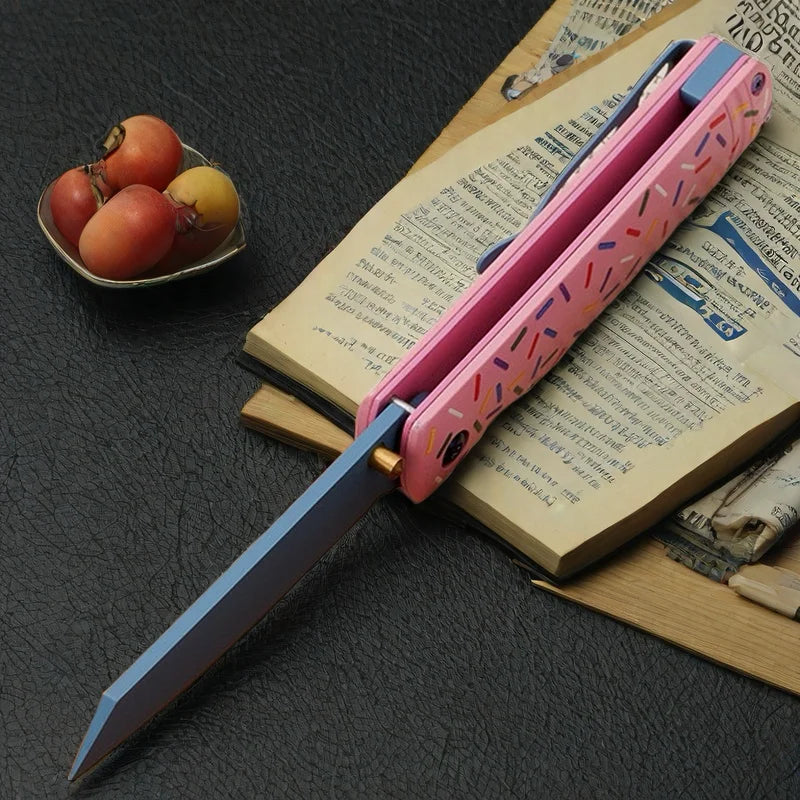 Colorful Folding Keychain Knife – Mini Stainless Steel EDC Blade Folding Pocket Knife Axl