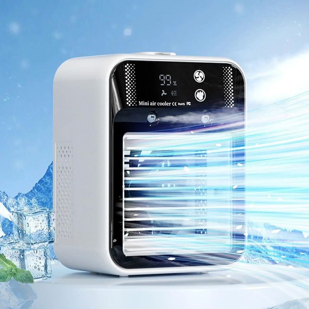 Portable Mini Misting Air Cooler – 2-Speed, 500ml Tank Personal Air Cooler Axl Default Title