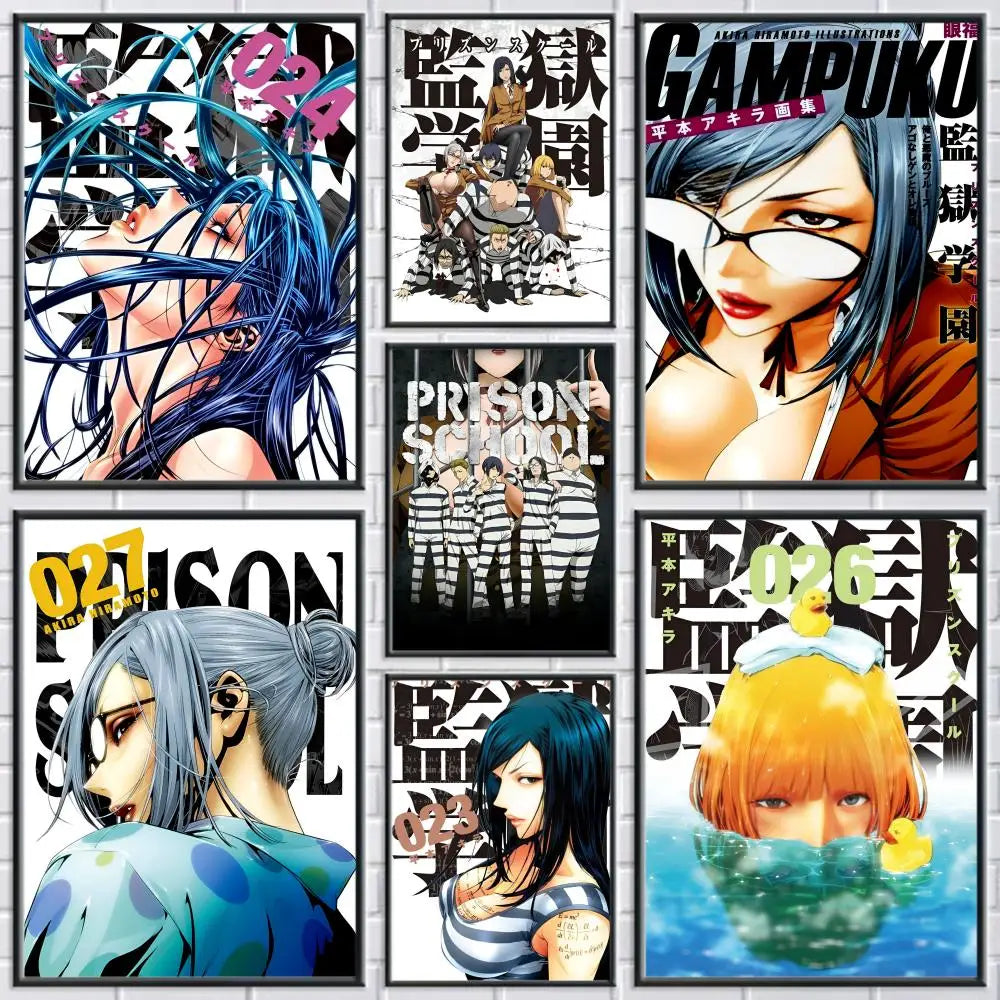Anime Prison School Canvas Wall Art – Unframed Poster Print Canvas Wall Art Axl