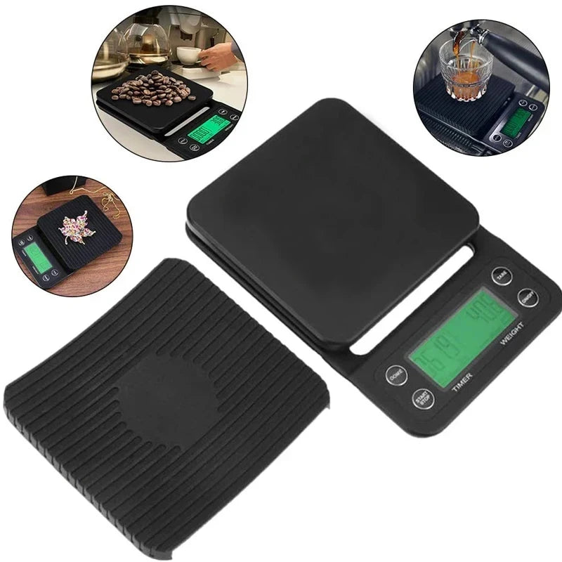 Precision Digital Coffee Scale 3kg with Timer & LCD Display Digital Kitchen Scale Axl