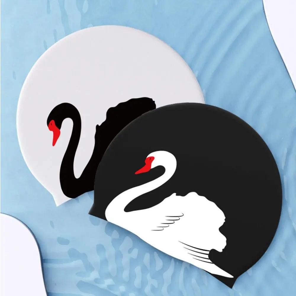 Plus Size Silicone Swim Cap – Printed, Waterproof & Ear Guard Silicone Swim Cap Axl