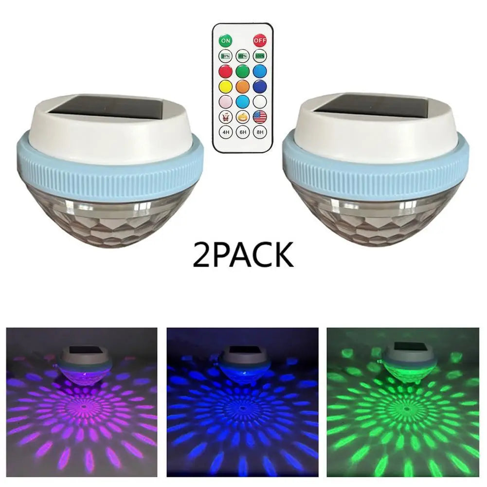 Solar Floating Pool Lights – Color Changing Flower Projection Solar Pool Light Axl 2PCS