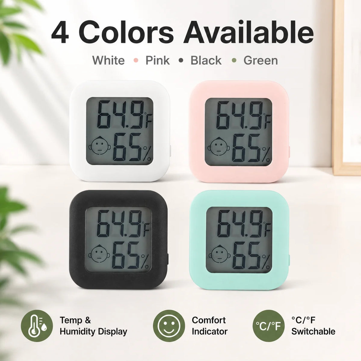Mini Digital Thermometer Hygrometer – Indoor Temp & Humidity Digital Thermometer Hygrometer Axl