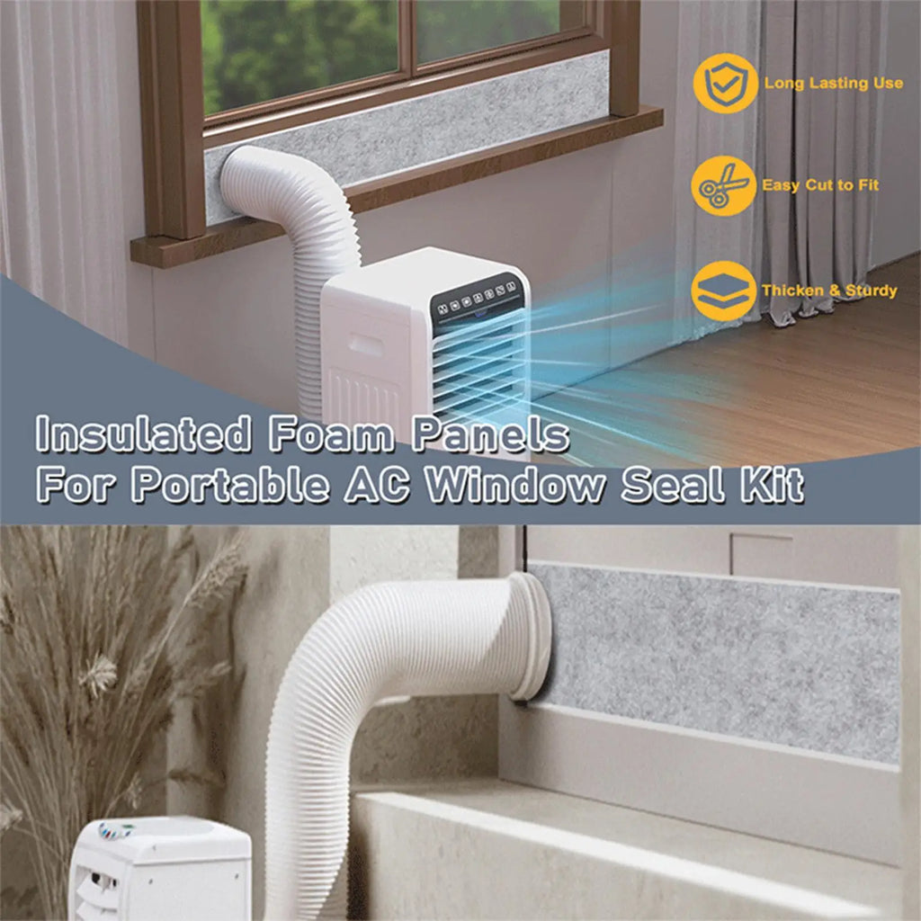 AC Window Sealing Foam Board Kit – Adjustable Insulation Panel AC Window Seal Kit Axl