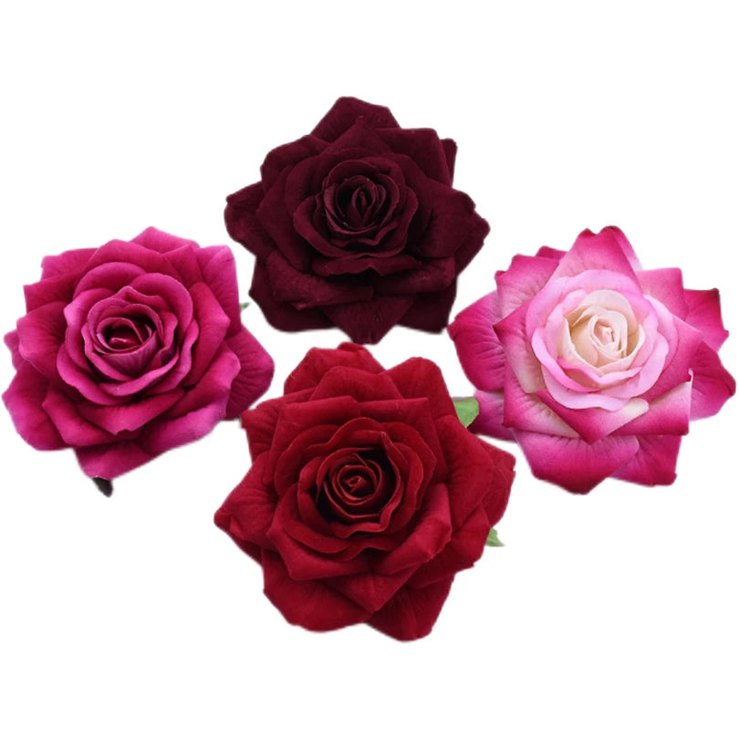 5-Pack Silk Rose Artificial Flowers for Weddings & DIY Décor Artificial Silk Flowers Axl