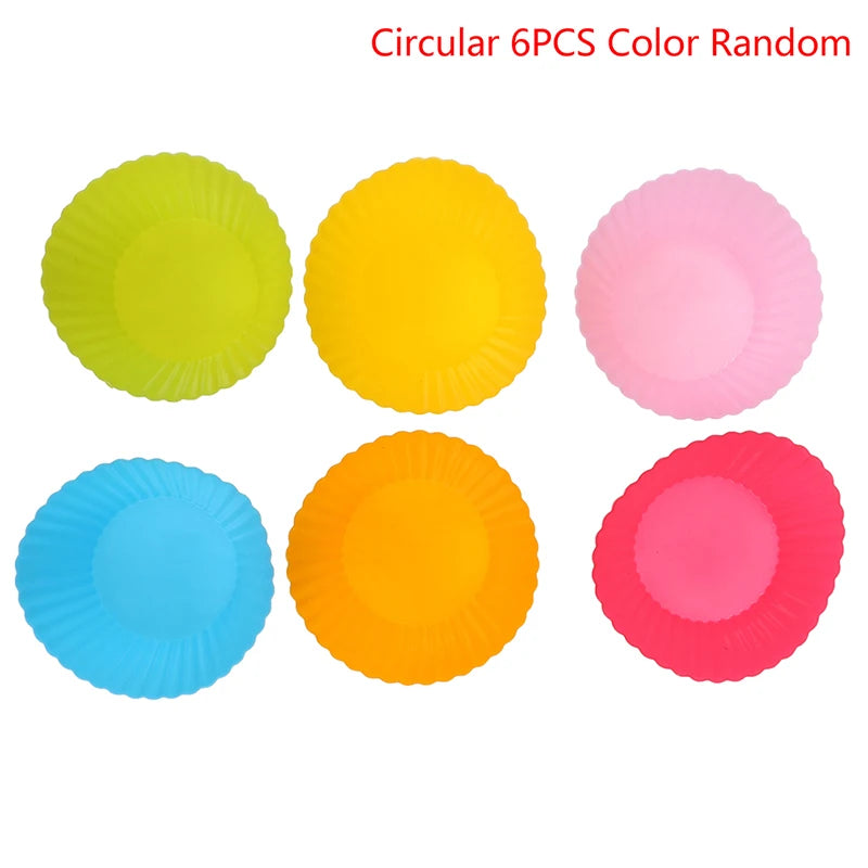 6-Piece Silicone Cupcake Molds – Oven & Freezer Safe Bakeware Silicone Baking Molds Axl Circular