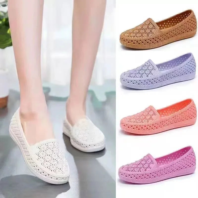 Women's Flat Clip Toe Sandals – PU Leather Beach Flip Flops Women's Flat Sandals Axl
