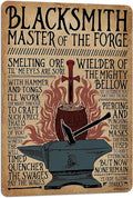 Blacksmith Retro Metal Sign – Master of the Forge Wall Décor Decorative Metal Sign Axl aluminum sign aluminum 14x20cm