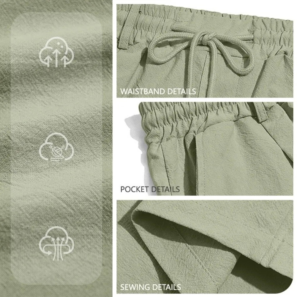 Men's Quick-Dry Elastic Waist Drawstring Shorts | Loose Fit Men's Casual Shorts Axl