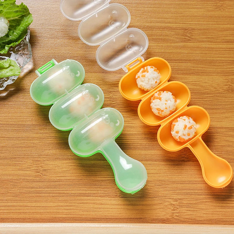 3-in-1 Rice Ball Shaker Mold – Onigiri & Sushi Maker Sushi Rice Mold Axl