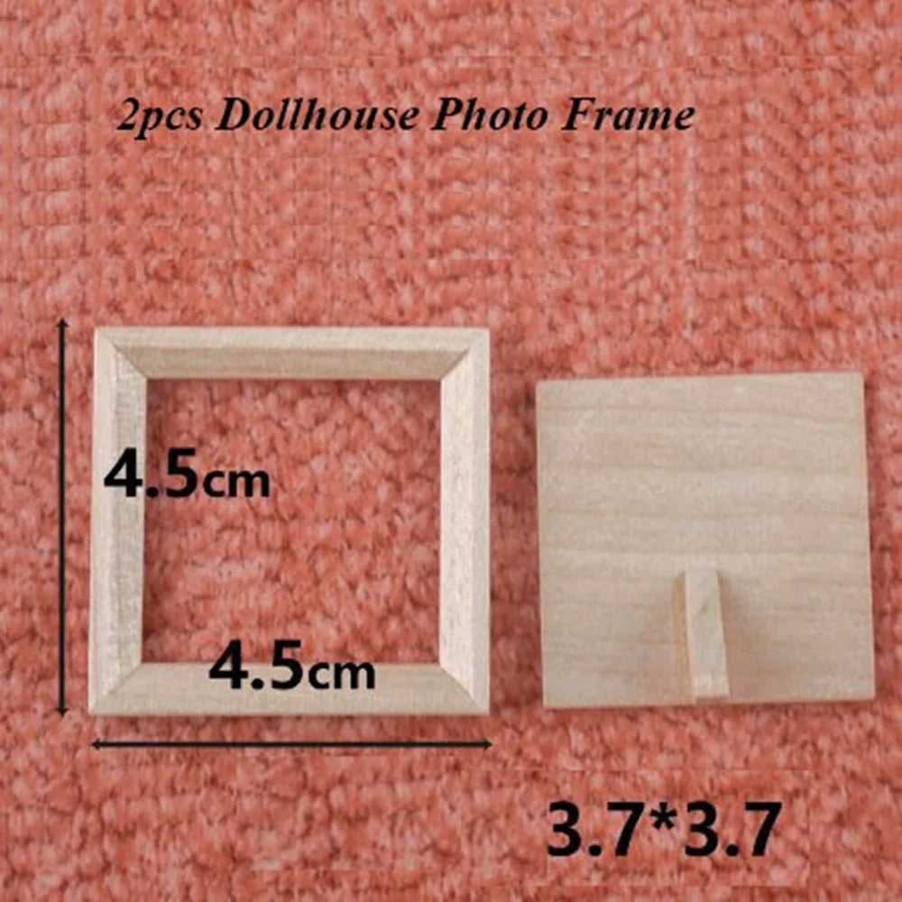 2pcs 1:12 Dollhouse Miniature Wood Photo Frames | DIY Décor Dollhouse Miniature Axl 7