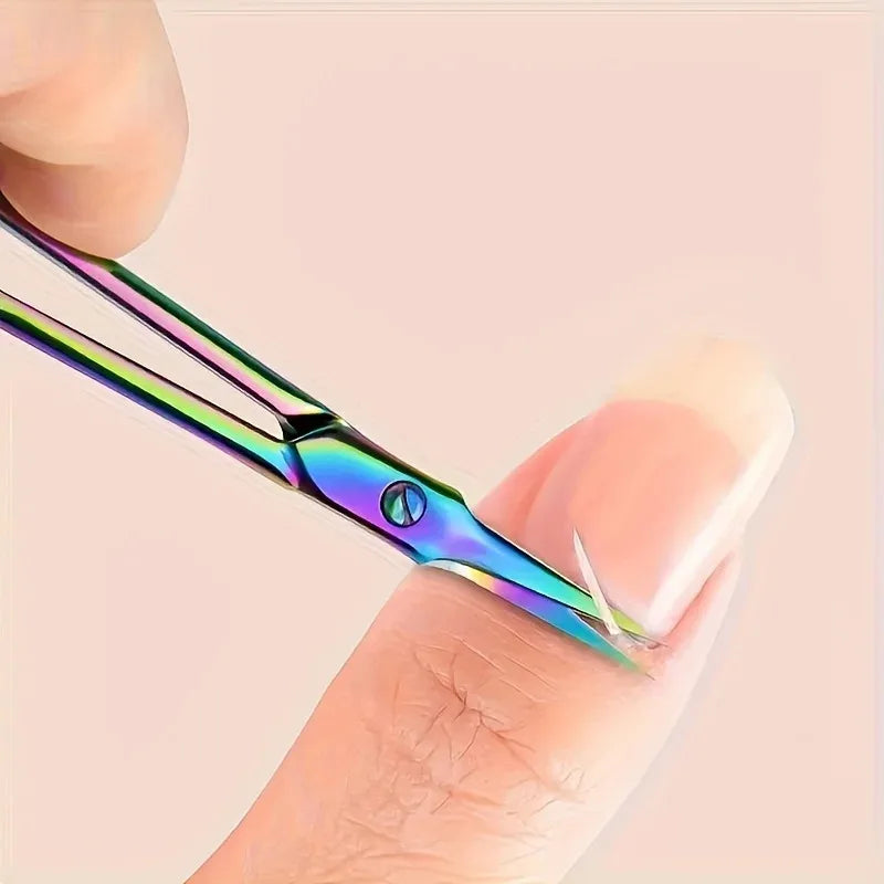 Precision Stainless Steel Cuticle Scissors – Comfort Grip Cuticle Scissors Axl