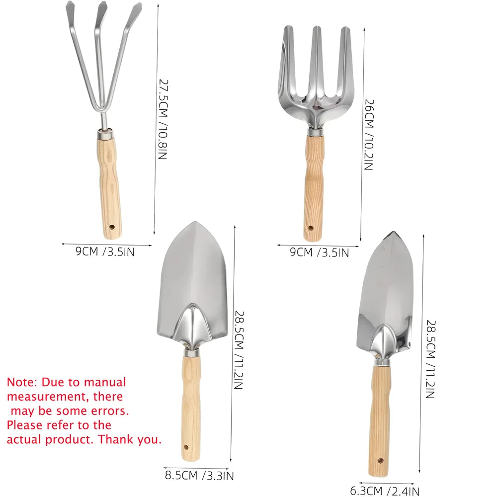 Garden Hand Trowel, Rake & Cultivator Set – 1 or 5 Pcs Garden Hand Tool Set Axl