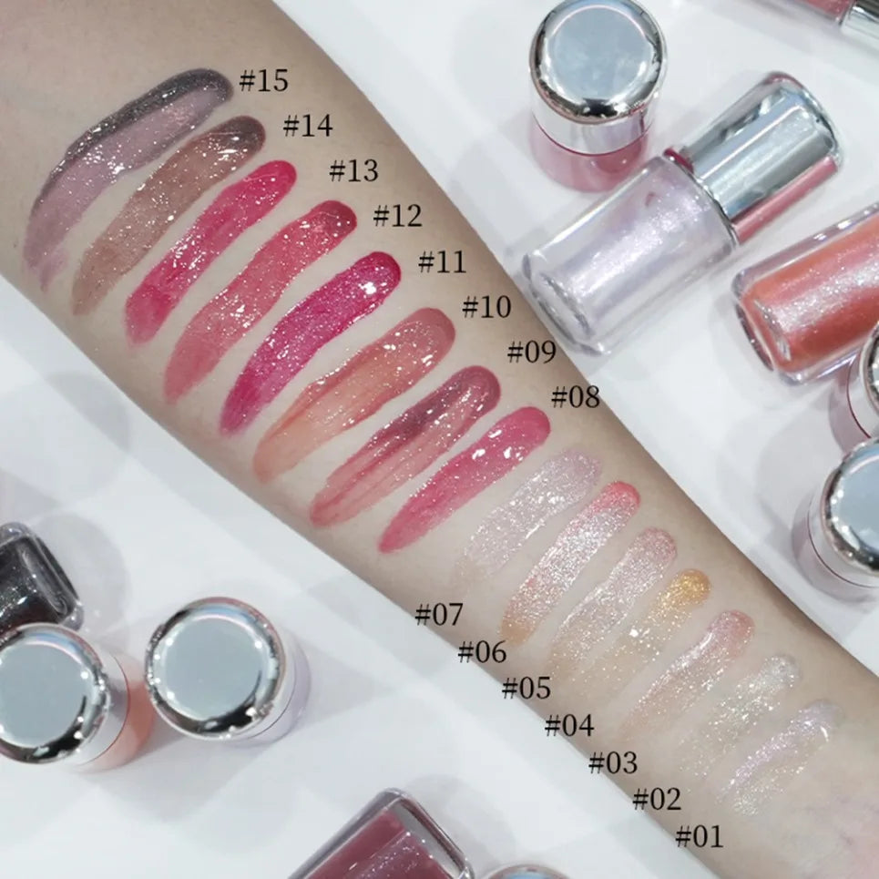 15-Color Vegan Private Label Lip Gloss – Wholesale & Custom Logo Lip Gloss Set Axl