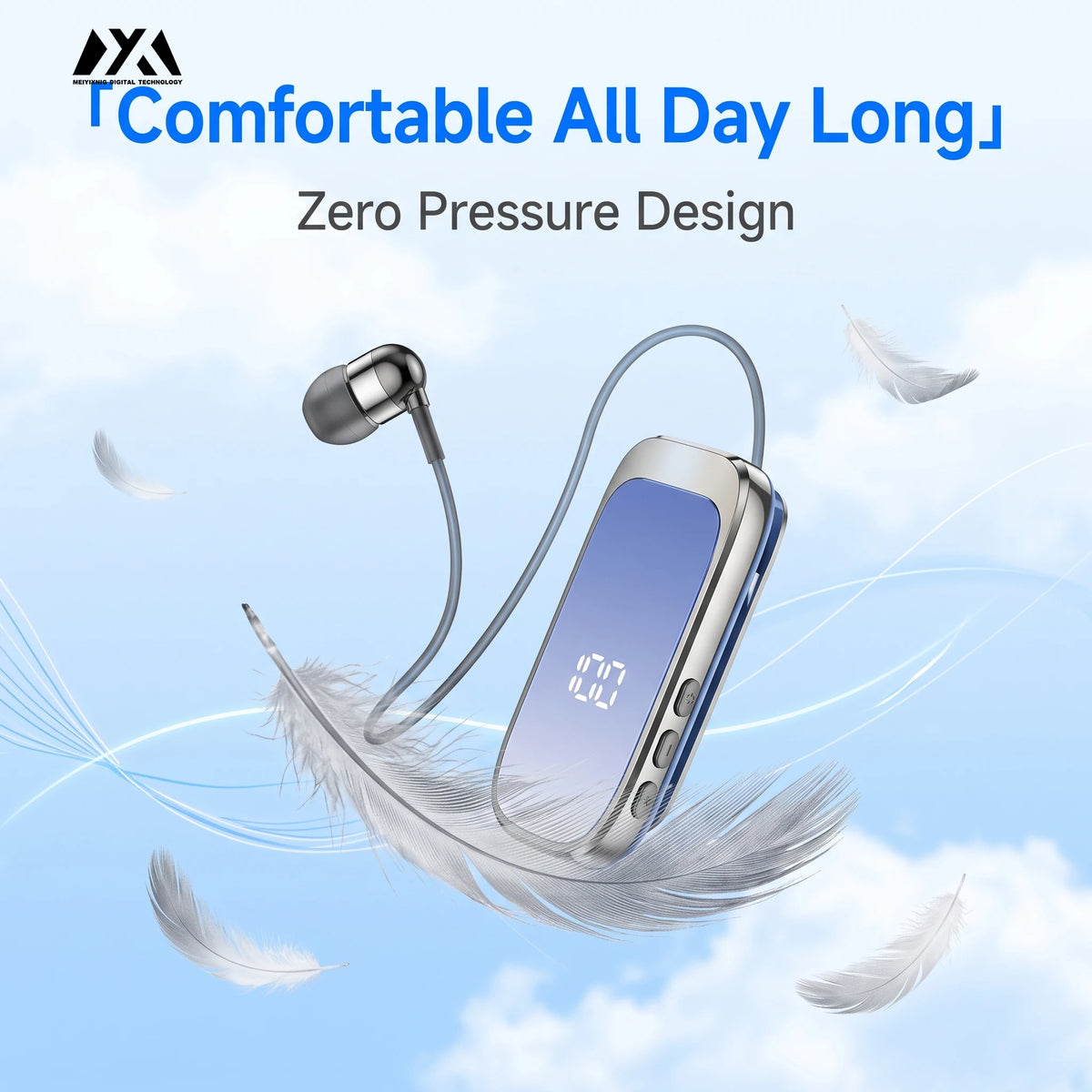 K20 Clip-On Bluetooth Earphone – Single Ear Wireless Headset Bluetooth Earphone Axl