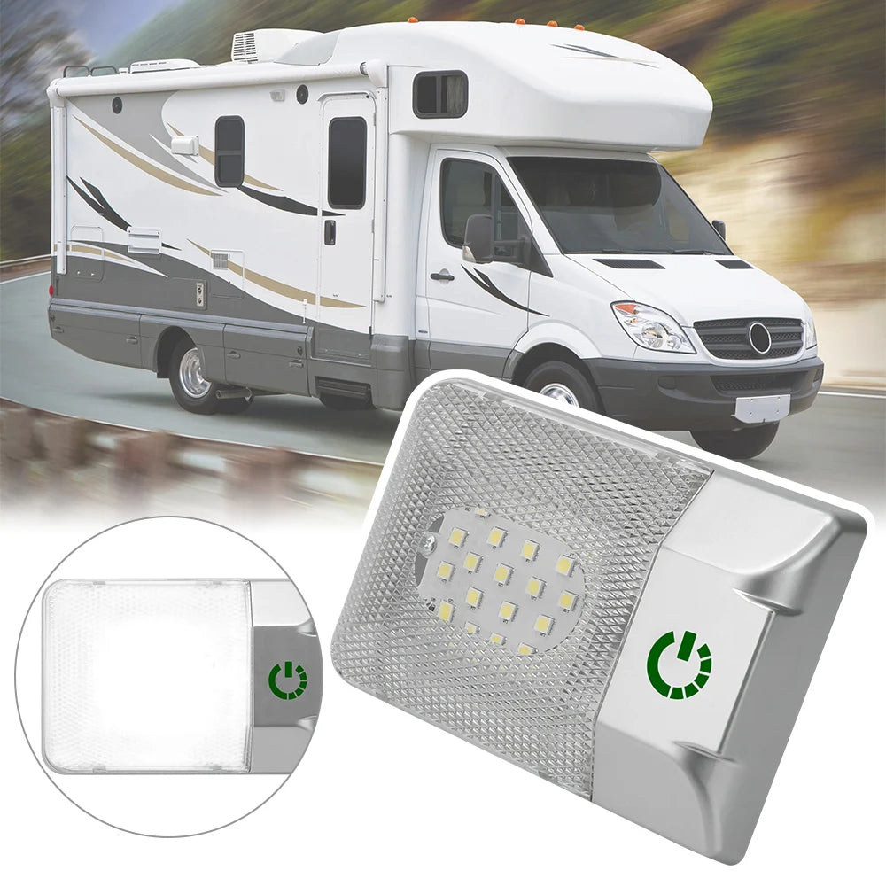 12V LED Dome Light for RV & Camper | Touch Dimmer Ceiling Lamp LED Dome Ceiling Light Axl