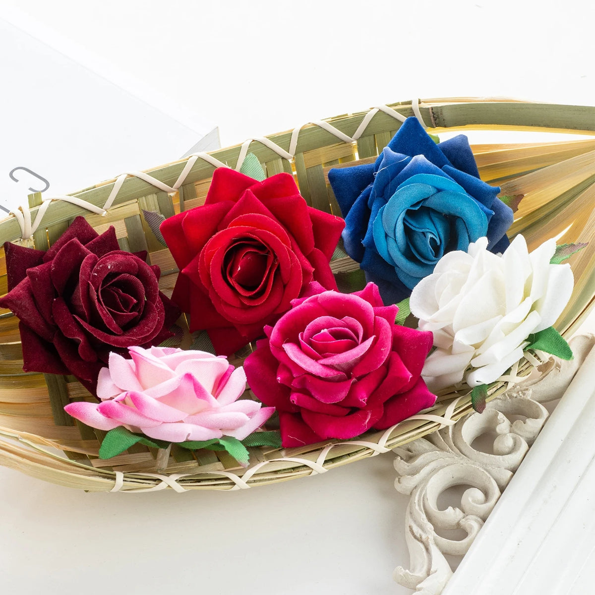 Artificial Silk Rose Flower Heads 5/10 Pcs – Wedding & DIY Decor Artificial Silk Roses Axl