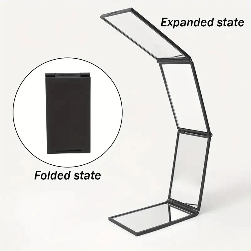 360° 4-Sided Folding Handheld Mirror – Travel & Haircut Folding Handheld Mirror Axl