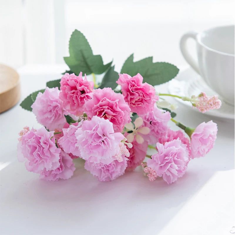 Silk Carnation Artificial Flowers – Wedding, Home & Wreath Décor Artificial Silk Flowers Axl Pink 5pcs