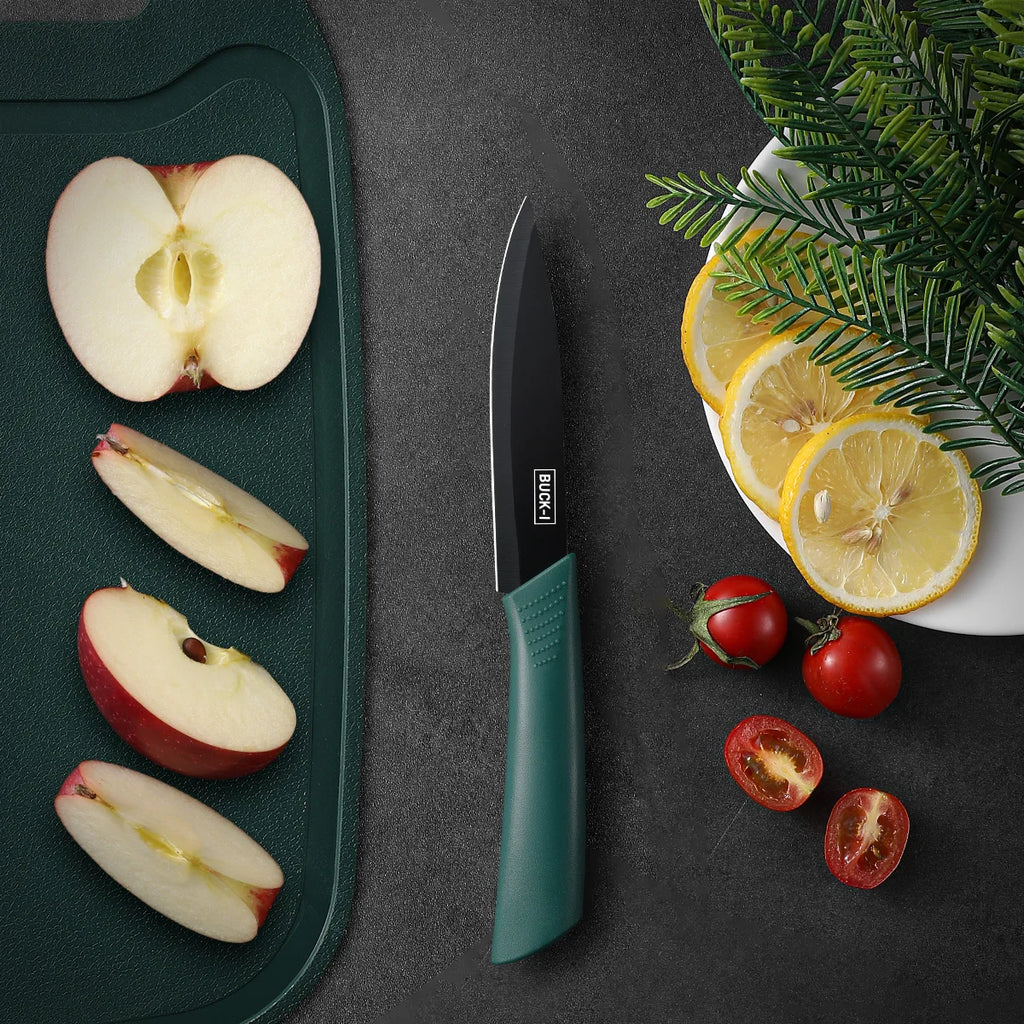 3-Piece Black Kitchen Knife Set – Chef, Vegetable & Fruit Kitchen Knife Set Axl