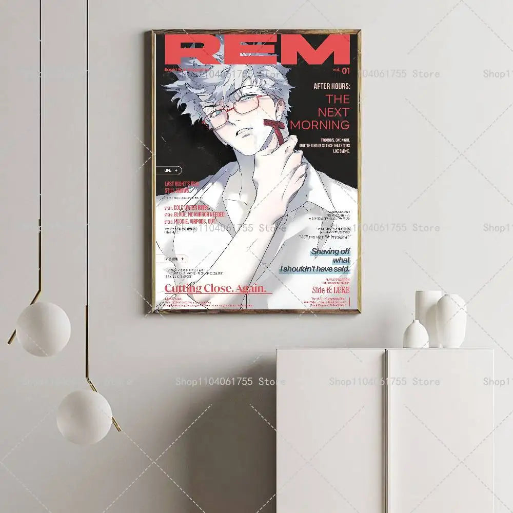 Anime Self-Adhesive Wall Poster – Vivid Color Print Art Decor Anime Wall Poster Axl