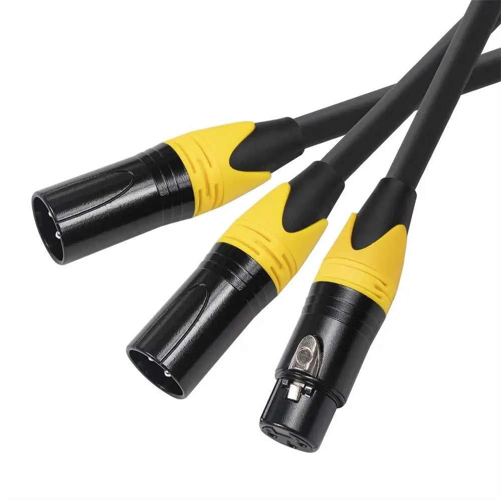 XLR Y Splitter Cable | 1 Female to 2 Male 3-Pin Audio Signal XLR Splitter Cable Axl