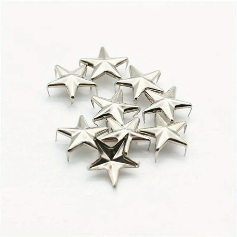 100 Pcs Star Studs & Rivets – DIY Bags, Clothing & Leather Craft DIY Craft Studs Axl