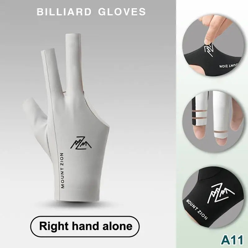 Fingerless Billiard Pool Glove – Breathable Ice Silk 3-Finger Billiard Cue Glove Axl A11