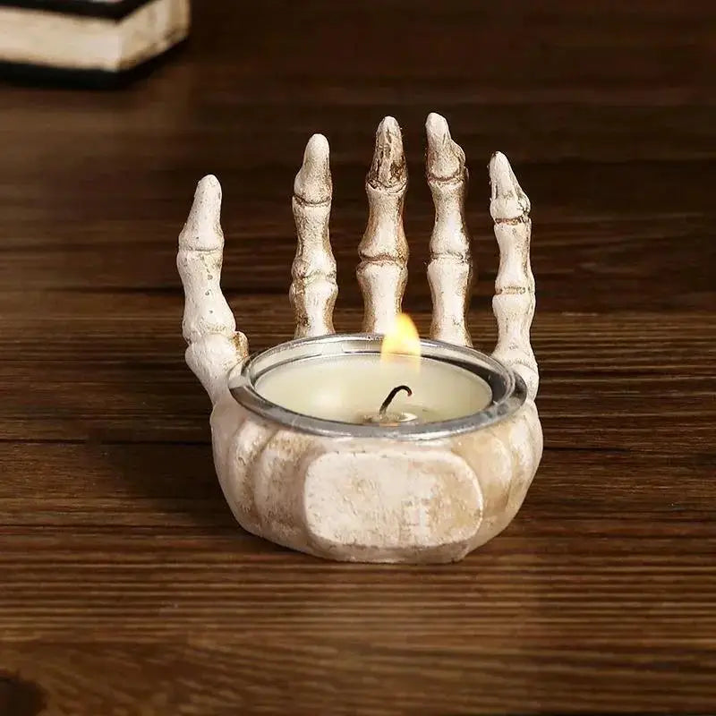 Resin Skull Candle Holder – Halloween Décor Ornament Gift Skull Candle Holder Axl