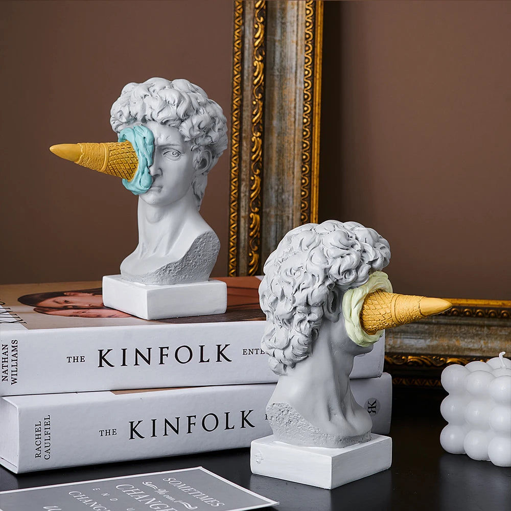 Nordic Ice Cream David Figurine | Resin Sculpture Home Decor Decorative Figurine Axl