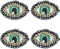 4 PCS Evil Eye Sew-On Patches – Rhinestone Egypt Applique Sew-On Applique Patches Axl AECH04-12409